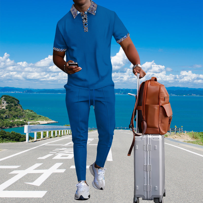 Herren elegantes Kurzarmhemd mit stylishen Akzenten Aliams