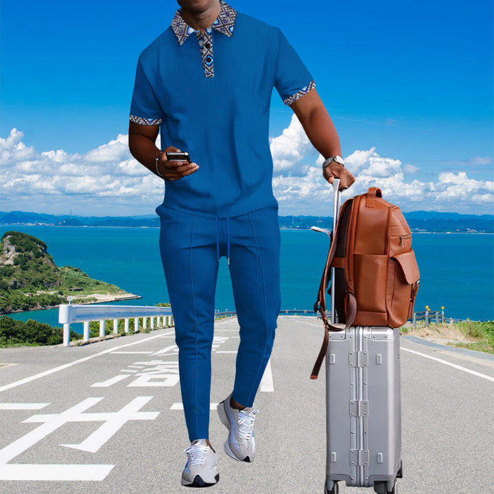 Herren elegantes Kurzarmhemd mit stylishen Akzenten Aliams