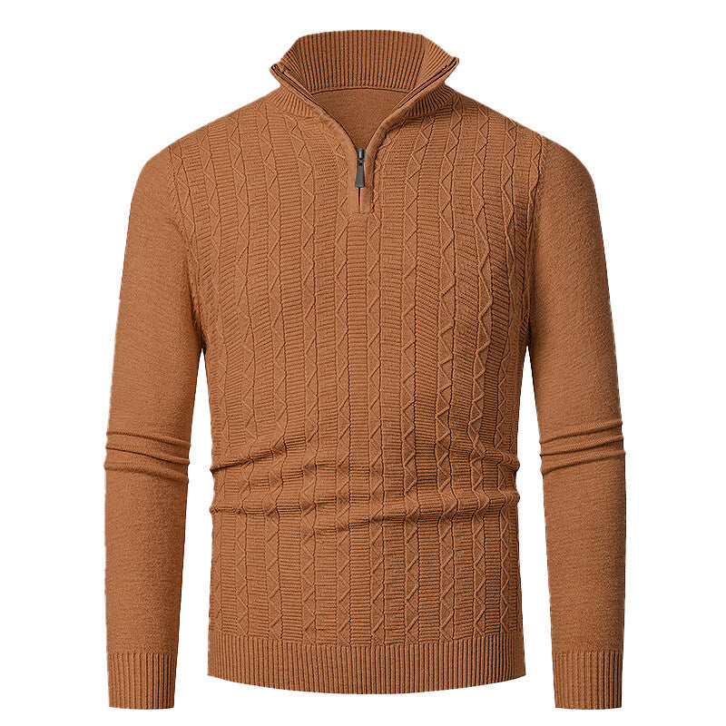 Herren Strickpullover mit Stehkragen Aliams