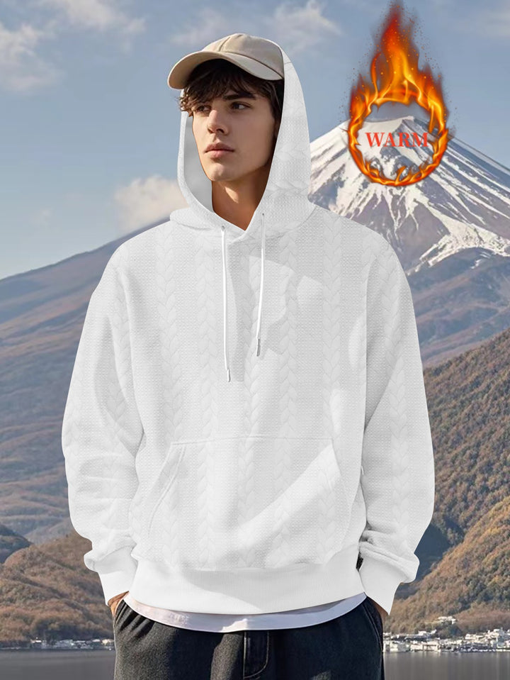 Herren Thermo Kapuzenpullover mit strukturiertem Innenfutter und praktischen Taschen Aliams