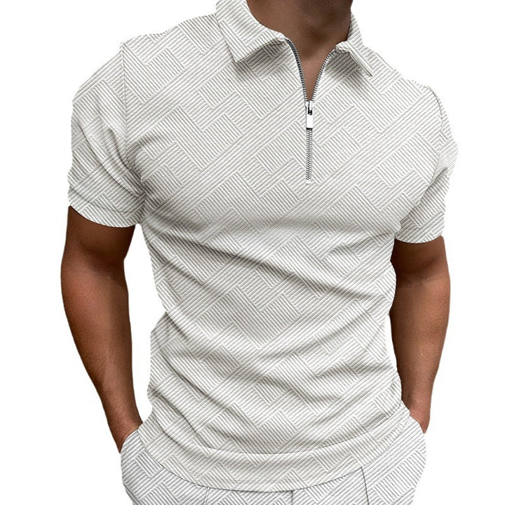 Herren sportliches Polo-Shirt mit Reißverschluss Aliams