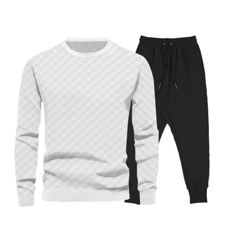 Herren Sportliches Komplettset mit strukturiertem Pullover und Jogginghose Aliams