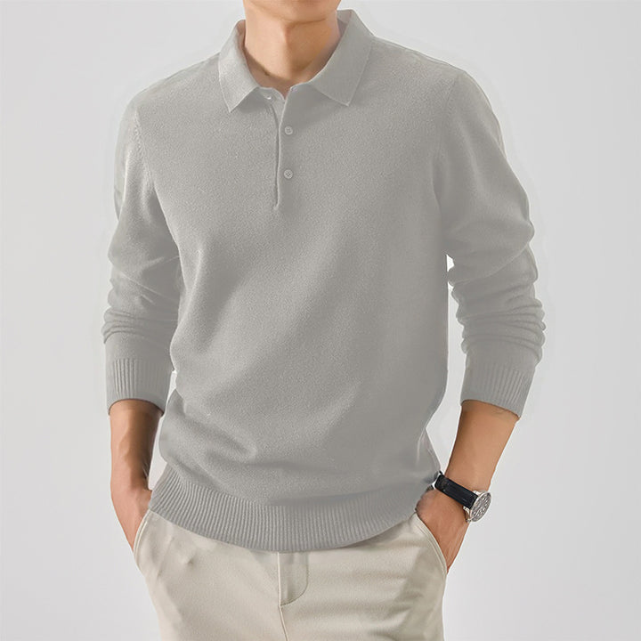 Herren eleganter Polokollektion Pullover aus feiner Baumwolle Aliams
