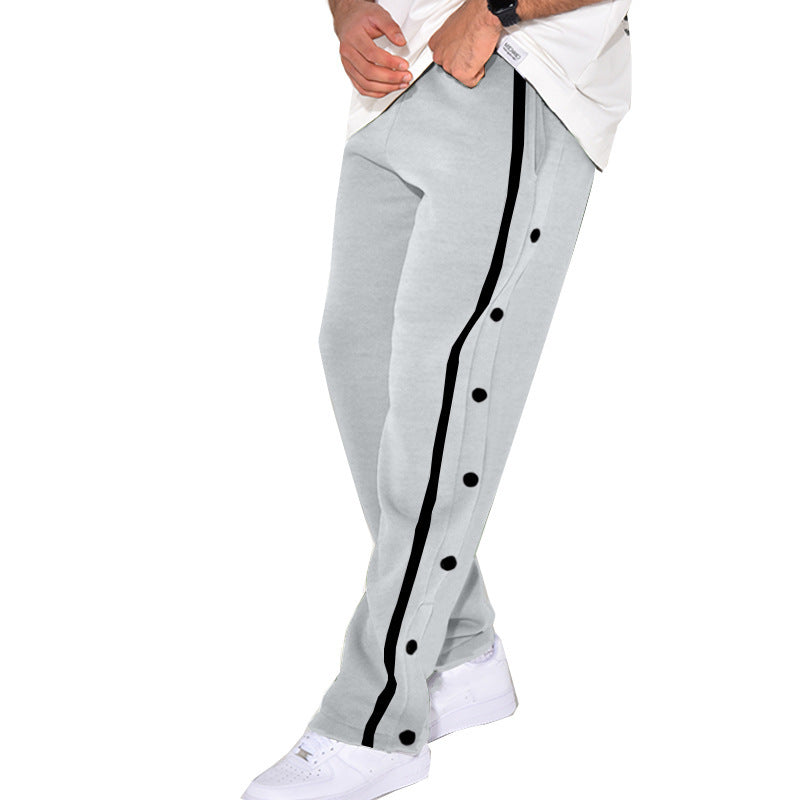 Herren Sportliche Jogginghose mit Druckknopfdetails an der Seite Aliams