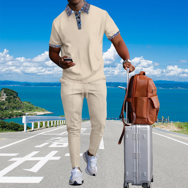 Herren elegantes Kurzarmhemd mit stylishen Akzenten Aliams