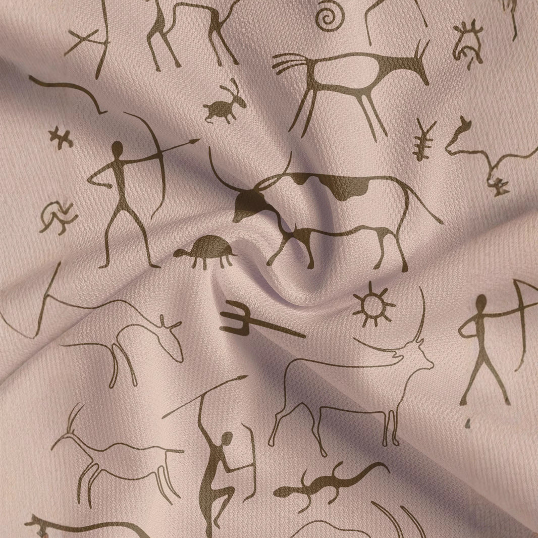 Herren Sportliches Polohemd mit einzigartigem Höhlenmalerei-Design Aliams