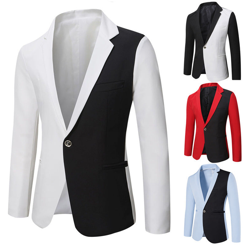 Herren Zweifarbiger Blazer mit modernem Schnitt und Taschen Aliams