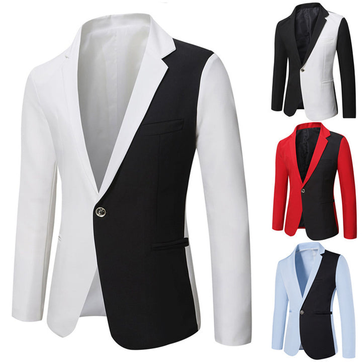 Herren Zweifarbiger Blazer mit modernem Schnitt und Taschen Aliams