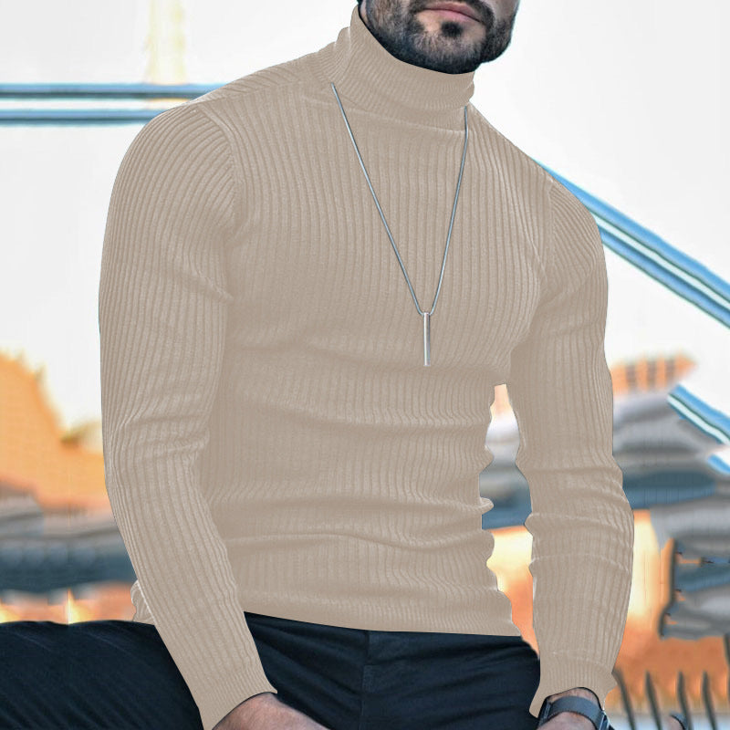 Herren Hochwertiger Rollkragenpullover mit strukturiertem Design Aliams