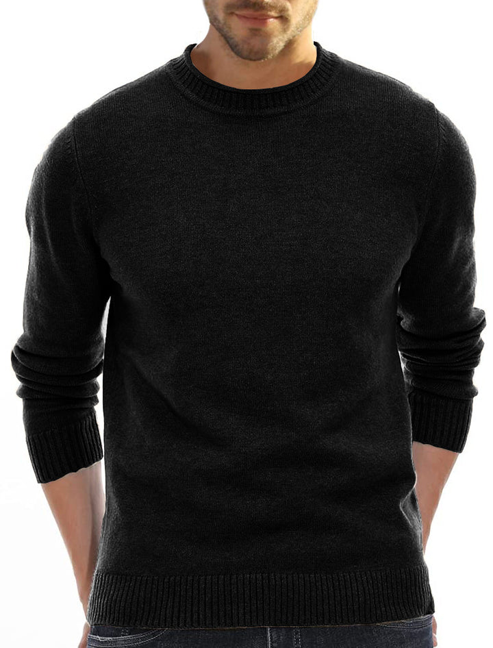 Herren klassischer Rundhals-Pullover aus weichem Merinowollmix Aliams