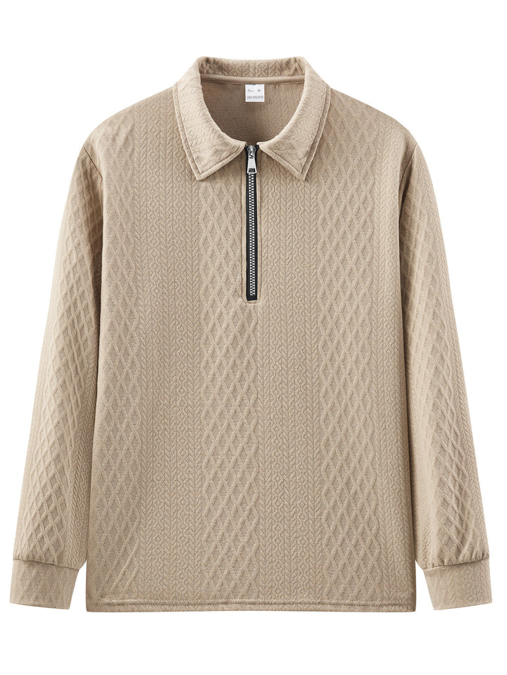 Herren Sweatshirt mit modischem Stehkragen und strukturiertem Design Aliams