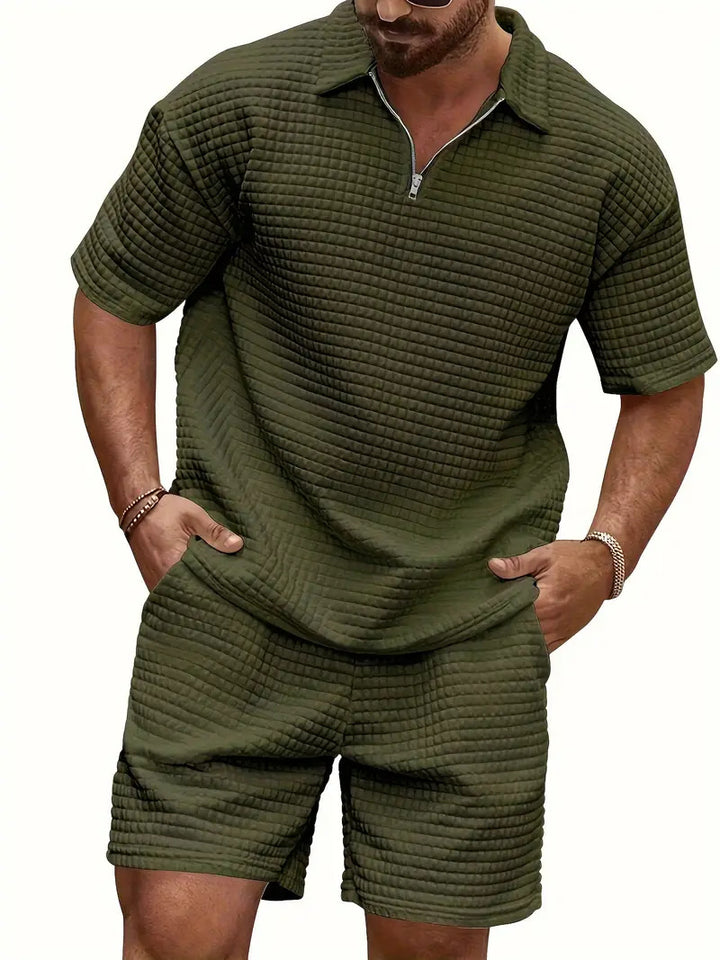 Herren Kurzarm-Polo mit praktischen Reißverschlussdetail Aliams