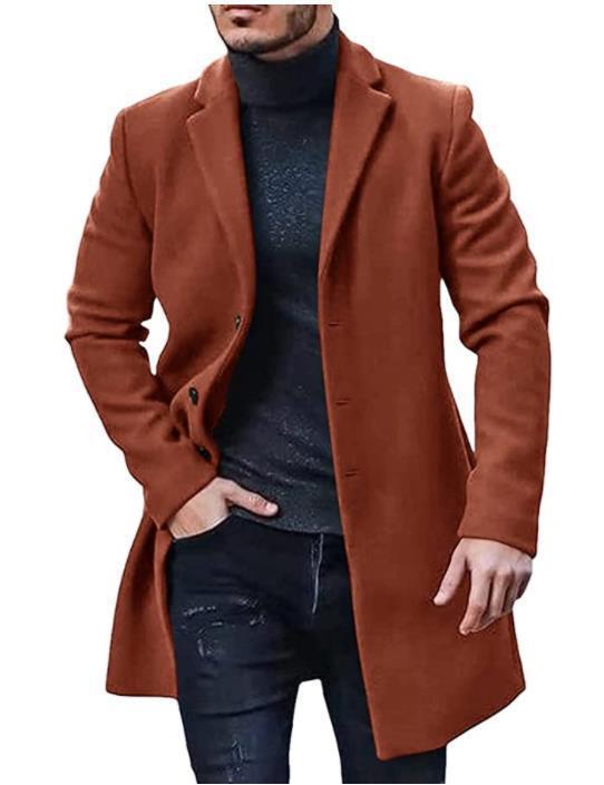 Herren eleganter und moderner Wollmantel Aliams