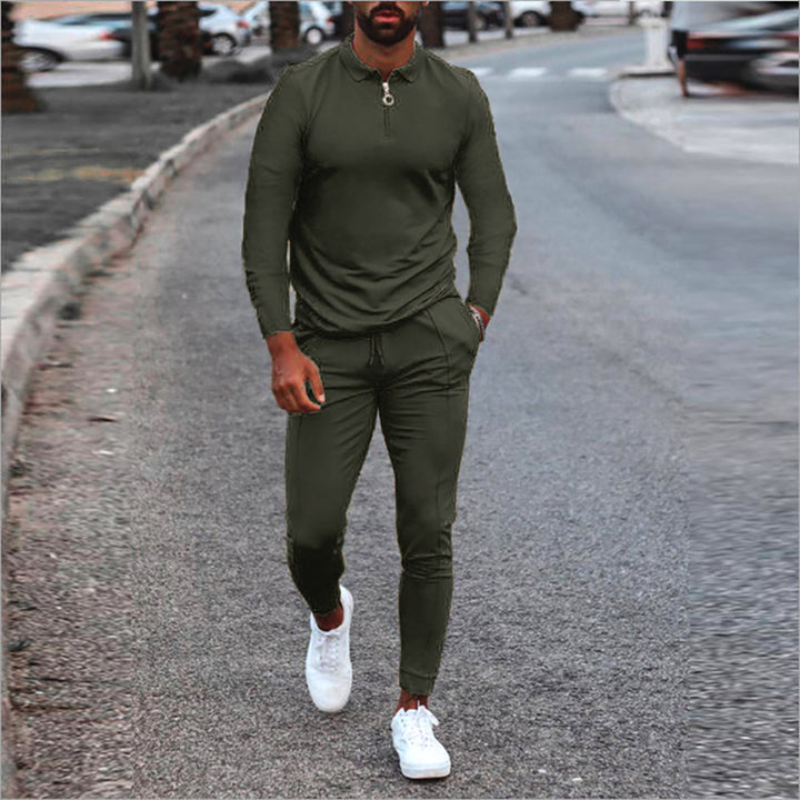 Herren Sportliches Set mit hohem Kragen und praktischen Reißverschlusselementen Aliams
