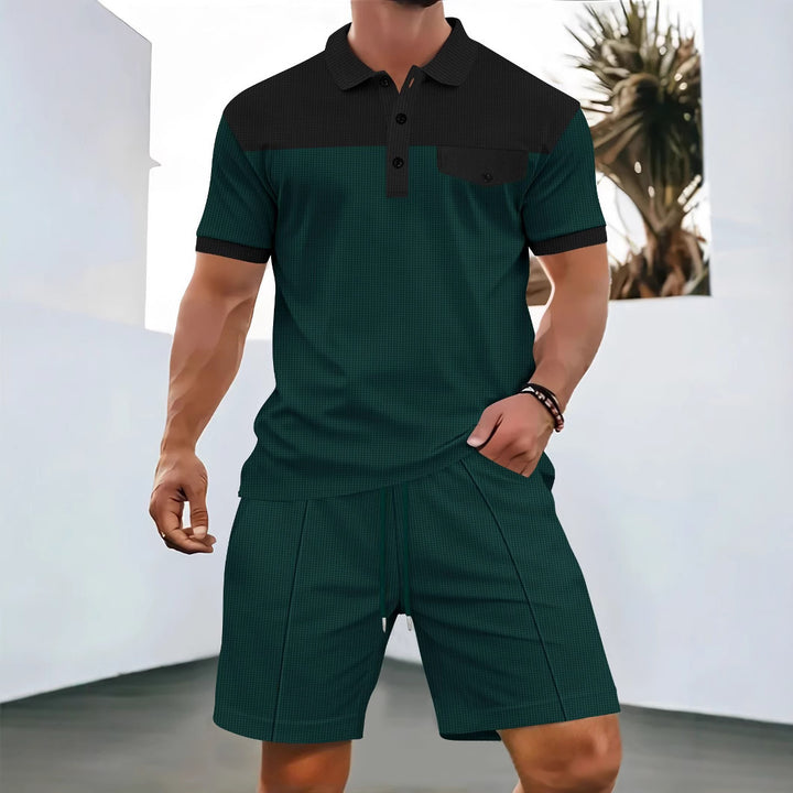 Herren sportliches Poloshirt mit kombiniertem Shorts-Design und atmungsaktiven Eigenschaften Aliams