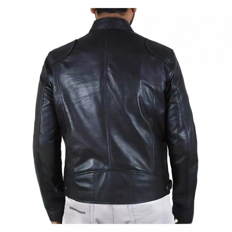 Herren hochwertige Biker-Lederjacke Aliams