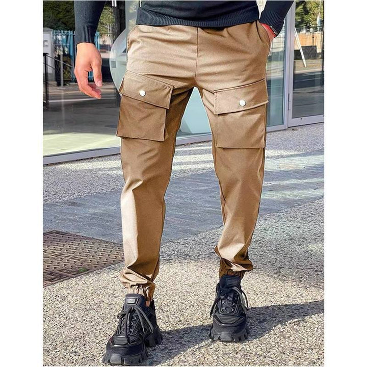 Herren Cargo-Hose mit vielen Taschen und elastischem Abschluss Aliams