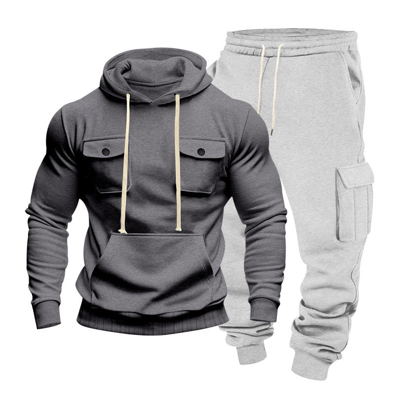 Herren Kapuzenpullover und Cargo-Hosen Set Aliams