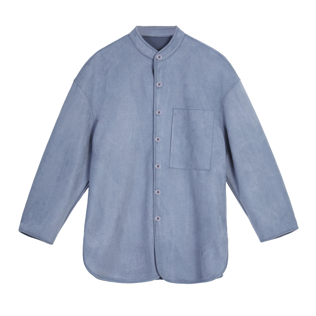 Herren  Modische Überhemdjacke mit praktischer Brusttasche und modernem Stehkragen Aliams