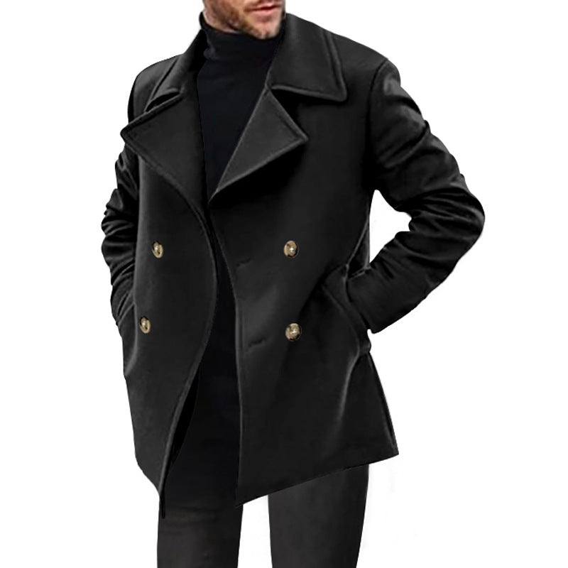 Herren eleganter Peacoat mit doppelter Knopfleiste Aliams