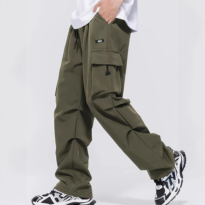 Herren Cargo-Hose mit multifunktionalen Taschen und verstellbarem Bund Hedi-Mode