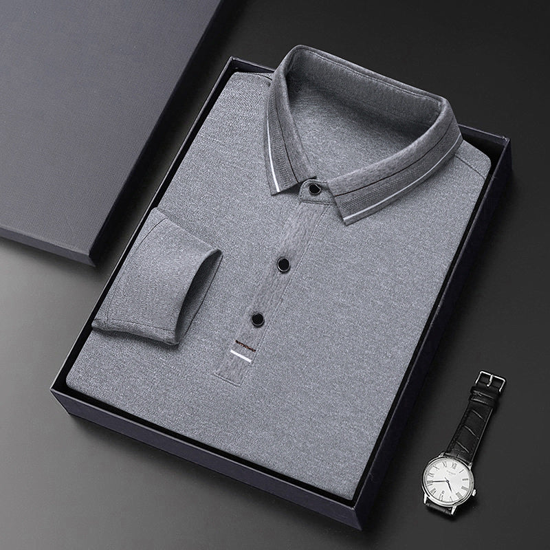 Herren elegantes Poloshirt mit strukturiertem Kragen und stilvollen Akzenten Aliams