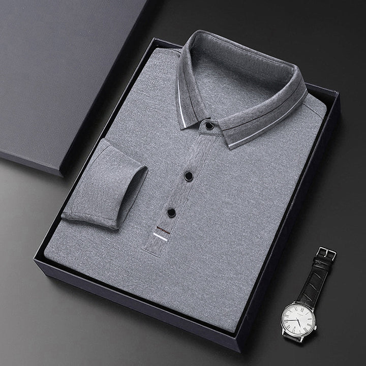 Herren elegantes Poloshirt mit strukturiertem Kragen und stilvollen Akzenten Aliams