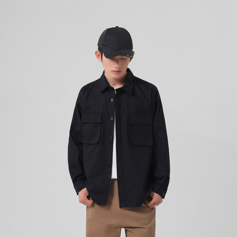 Herren robustes Utility-Hemd mit großen Taschen Aliams