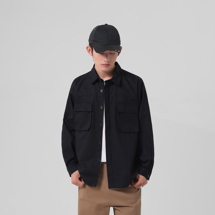 Herren robustes Utility-Hemd mit großen Taschen Aliams