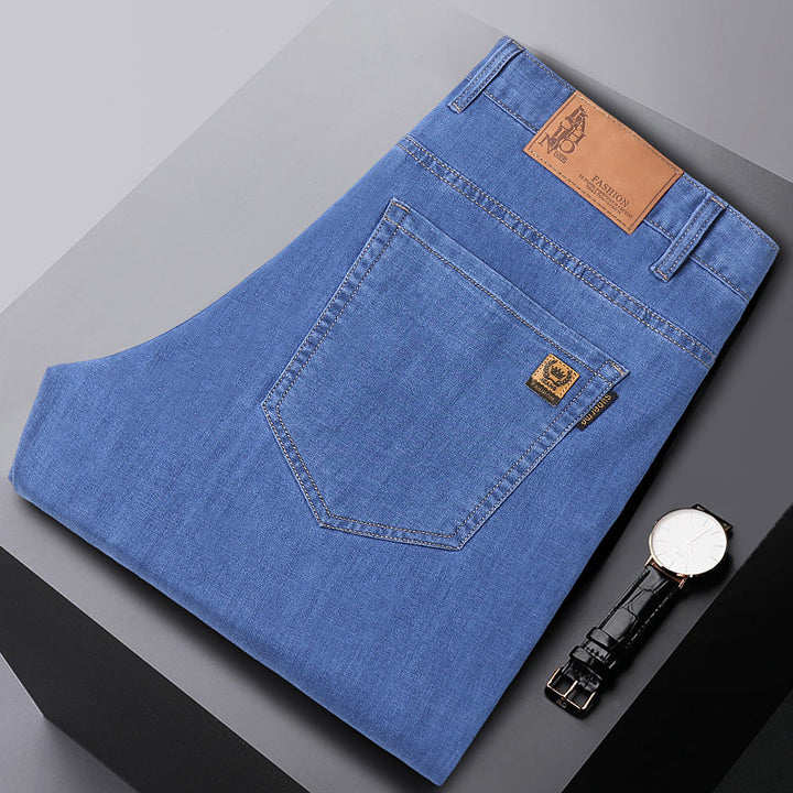 Herren hochwertige Denim-Hose mit funktionalen Taschen Aliams