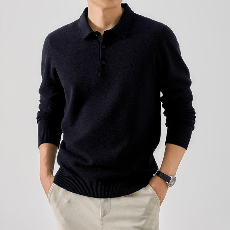 Herren eleganter Polokollektion Pullover aus feiner Baumwolle Aliams
