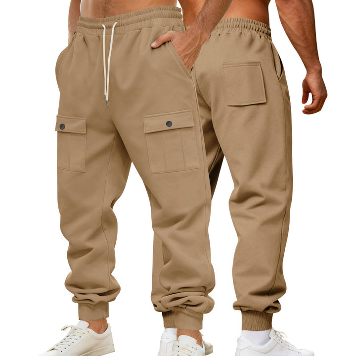 Herren Cargo-Jogginghose mit elastischem Bund und funktionalen Taschen Aliams