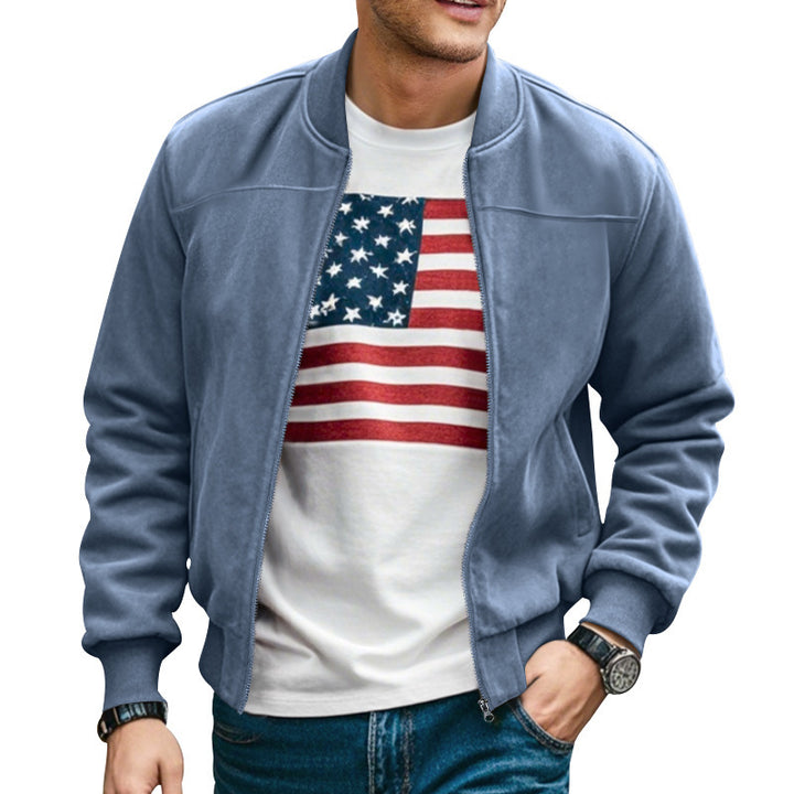 Herren stylische Bomberjacke mit praktischen Taschen und weichem Innenfutter Aliams