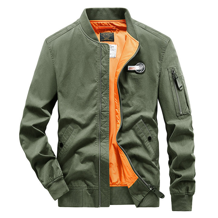 Herren Bomberjacke mit seitlichen Eingrifftaschen und praktischen Ärmeltaschen Aliams