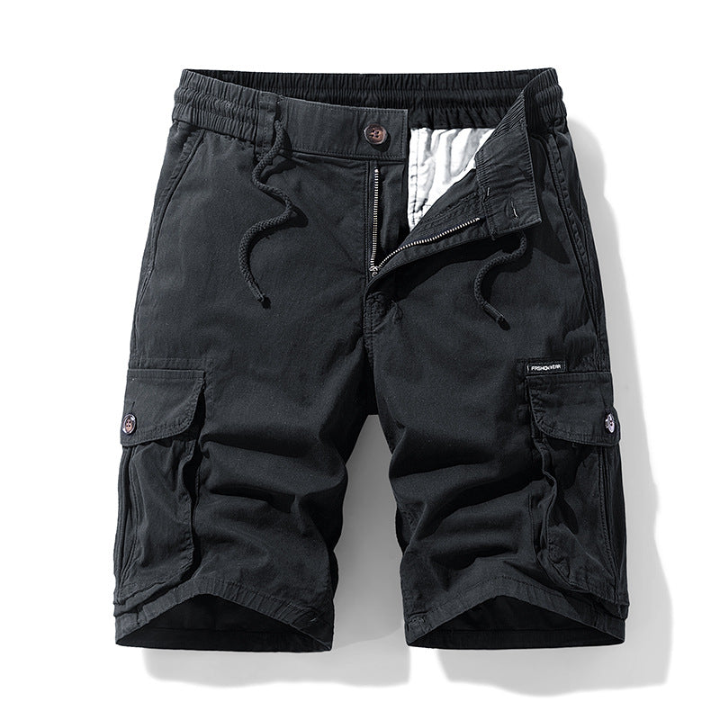 Herren Cargo-Shorts im lässigen Outdoor-Stil mit vielseitigen Taschen und elastischem Bund Aliams