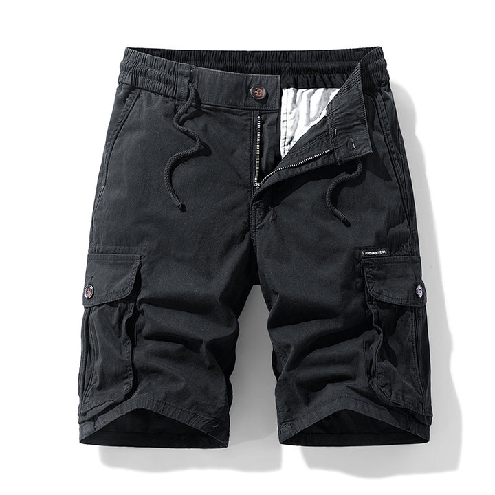 Herren Cargo-Shorts im lässigen Outdoor-Stil mit vielseitigen Taschen und elastischem Bund Aliams