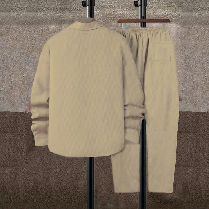 Herren Freizeitanzug mit gestreiftem Design und praktischen Taschen Aliams