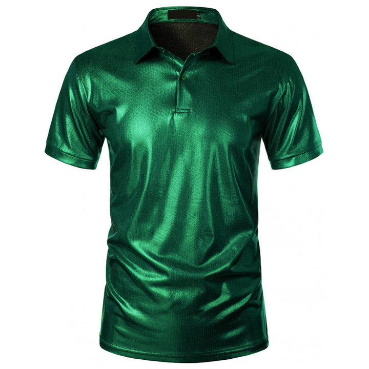 Herren Sport Polo-Shirt mit glänzender Oberfläche und atmungsaktiver Funktionalität Aliams