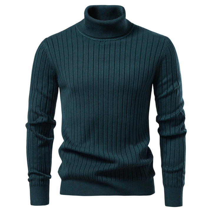 Herren Rollkragenpullover mit feinem Rippstrukturdesign Aliams