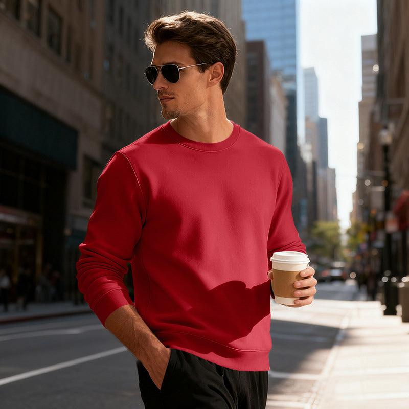 Herren Sportlicher Rundhalspullover Aliams