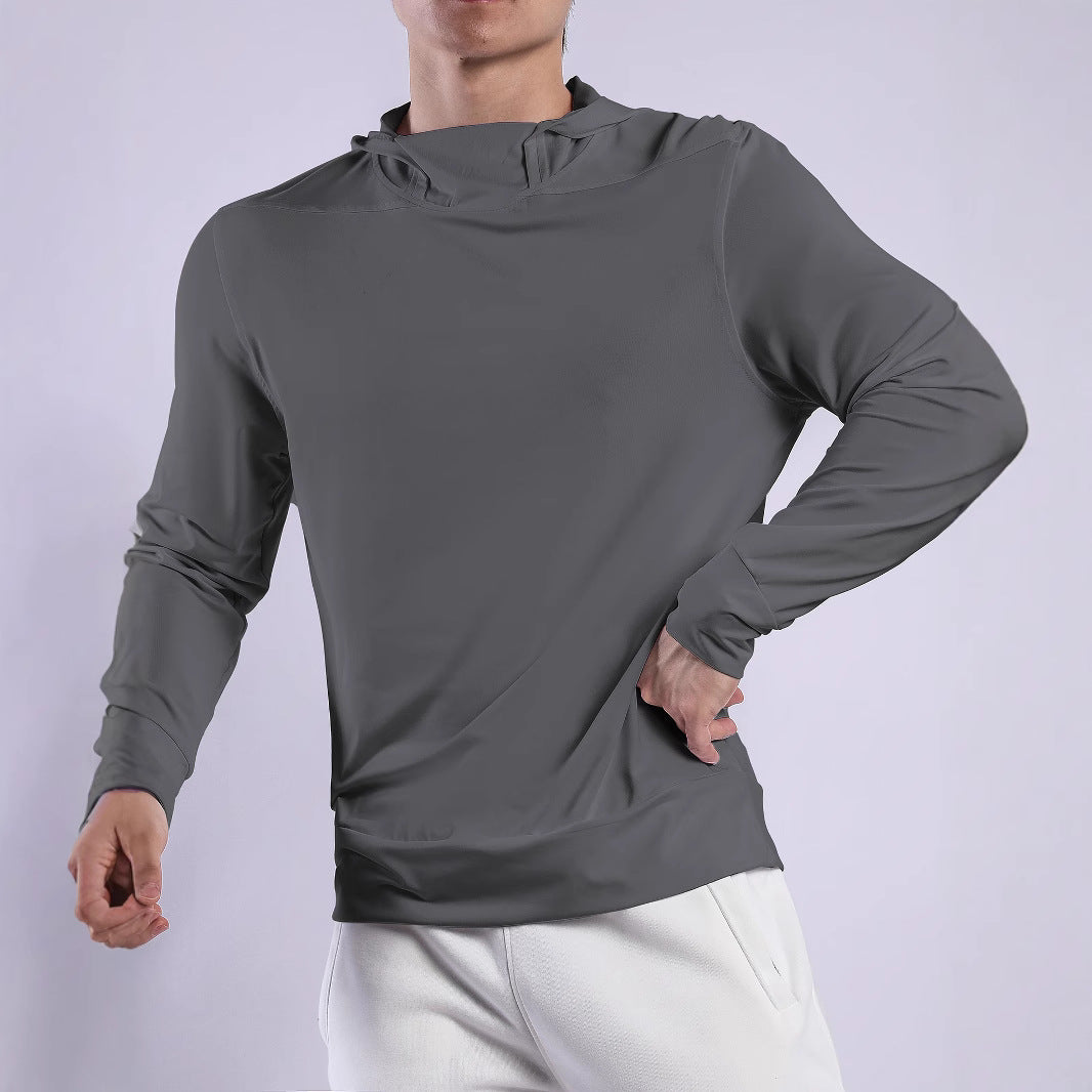 Herren Atmungsaktives Trainingsoberteil mit innovativer Kapuze und feuchtigkeitsregulierendem Material Aliams