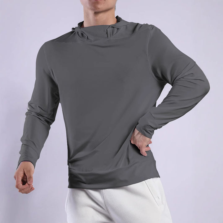 Herren Atmungsaktives Trainingsoberteil mit innovativer Kapuze und feuchtigkeitsregulierendem Material Aliams
