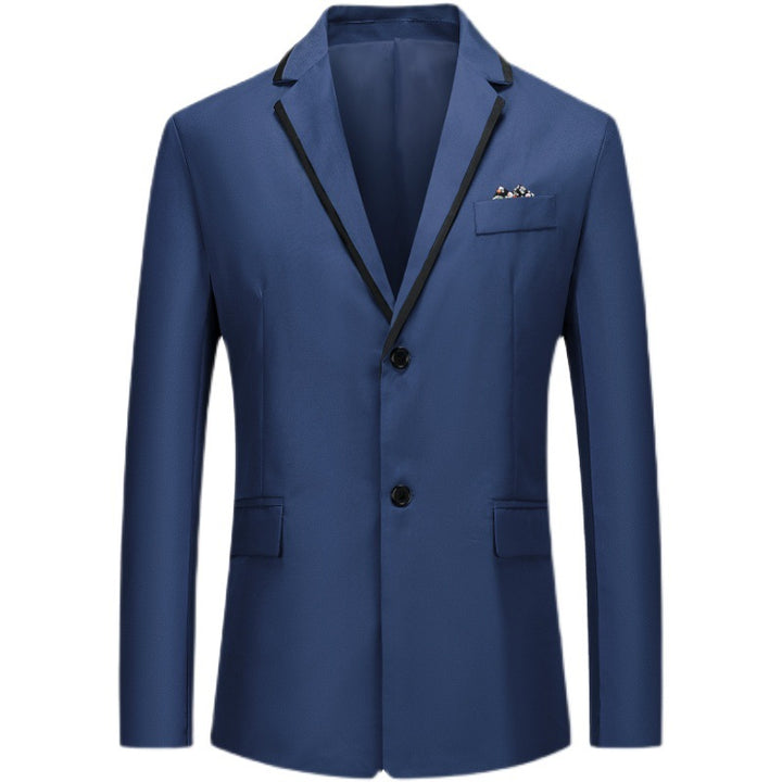 Herren eleganter smoking blazer mit kontrastierenden Details und praktischen Taschen Aliams