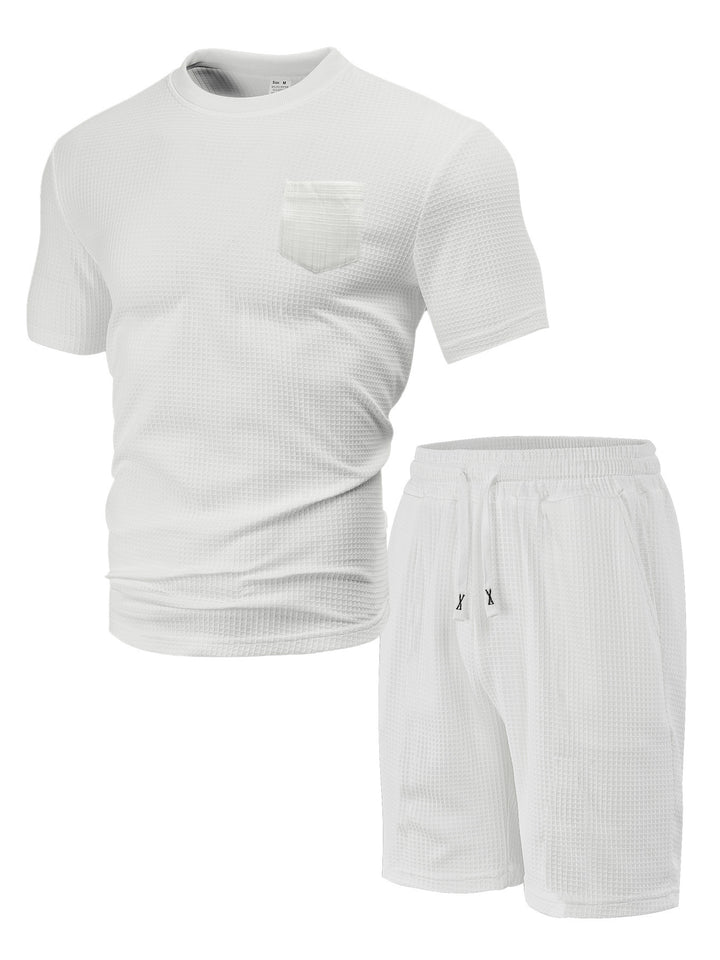 Herren Freizeit-Loungewear Set aus atmungsaktivem Material mit Taschen Aliams