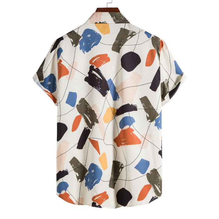 Damen Kurzarmhemd im modernen Grafikdruck Aliams