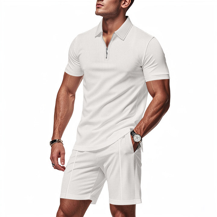 Herren sportliches Polo-Outfit mit Kurzarm und praktischen Taschen Aliams