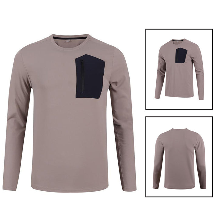 Herren Funktionslangarmshirt mit praktischer Brusttasche Aliams