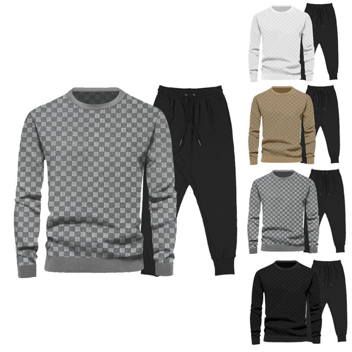 Herren Sportliches Komplettset mit strukturiertem Pullover und Jogginghose Aliams