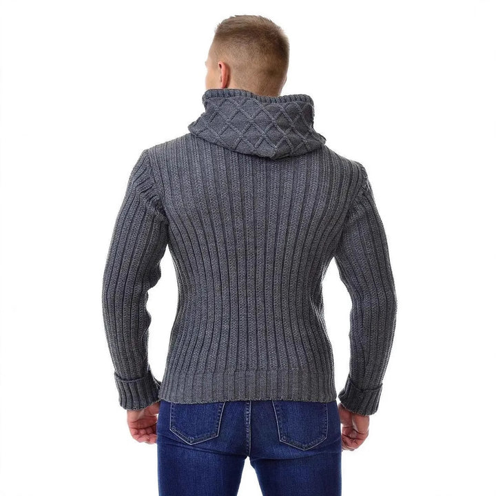 Herren Strickpullover mit modernem Rautenmuster Aliams