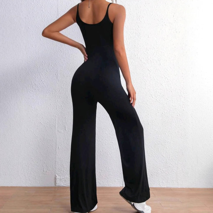 Damen Eleganter Jumpsuit mit verstellbaren Spaghettiträgern und figurschmeichelndem Schnitt Aliams